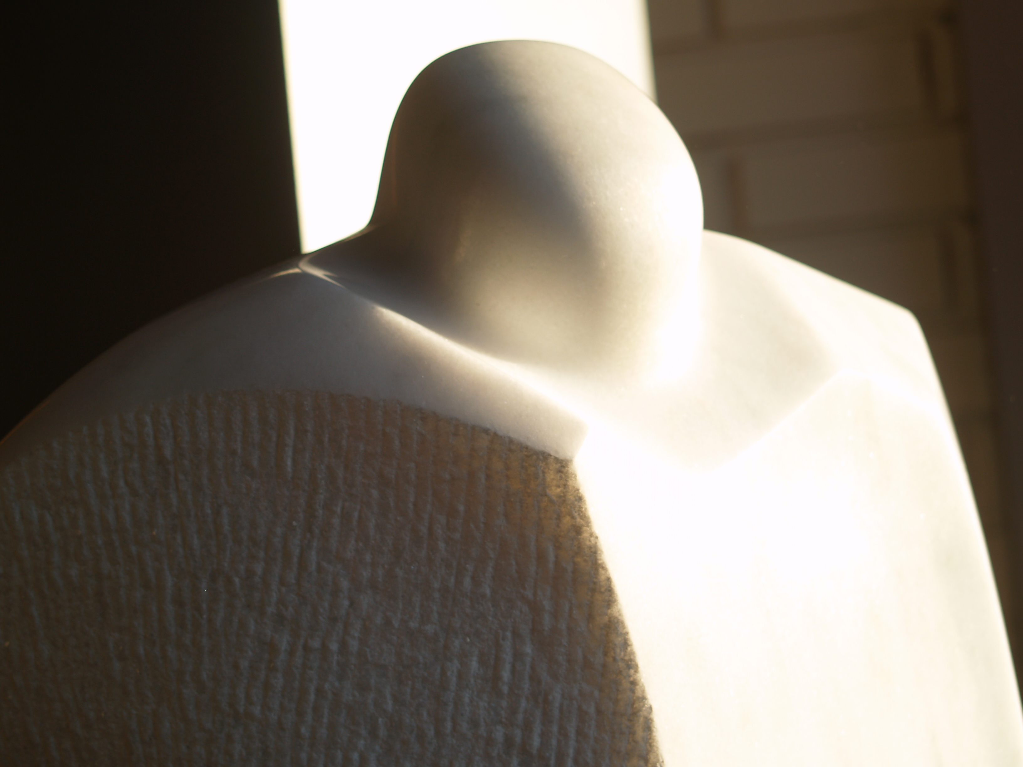 Shoulders To Die For — marble sculpture by LeeAnn Seaburg Perry